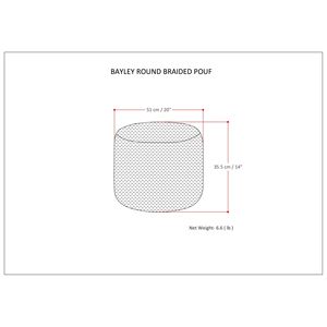 Pouf e Sgabelli Intrecciati Rotondi Giallo Naturale/Opaco Bayley - Categoria Prodotti - Product Image 5