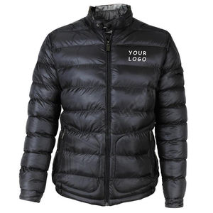 Veste matelassée en duvet de haute qualité avec logo personnalisé OEM, veste épaisse à capuche tendance pour homme, veste bomber d'hiver personnalisée, veste matelassée brillante pour homme - Product Image 5
