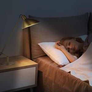 Lampe de table décorative en laiton martelé avec abat-jour en coton amovible, écologique, pour éclairage d'appoint Diwali - Product Image 4