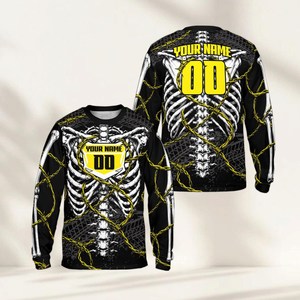 Maillot de motocross personnalisé, chemise de moto tout-terrain personnalisée avec nom et numéro, maillot de course à manches longues, cadeau pour les enfants et les adultes, pilote MX, OEM - Product Image 3