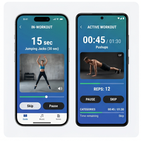 RoyalCraft Enterprise Evde Egzersiz Uygulaması Fitness Egzersizleri Ekipman Gerektirmeyen Antrenman Kilo Verme Güç Geliştirme