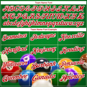 เสื้อโปโลพิมพ์ลาย 3 มิติ สีเขียวเคลลี่ แดง ขาว ลายบิลเลียด 8 ลูก ดีไซน์พิเศษ คุณภาพพรีเมียม สำหรับกีฬา แบบซับลิเมชั่น สั่งทำได้ - Product Image 3