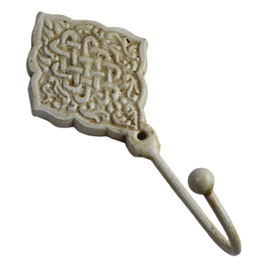 Crochet mural rustique en métal, finition peinte, écologique, moderne, pour suspendre vêtements, manteaux, chapeaux, clés, sacs, en fonte, adhésif - Product Image 1