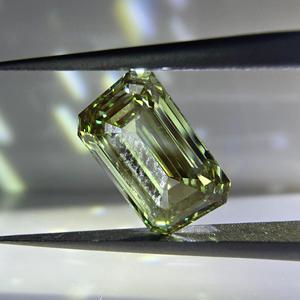 Diamante Cultivado en Laboratorio, Corte Esmeralda, 3.5CT, Verde Intenso, Certificado IGI, VS1, Diamante Suelto - Product Image 1