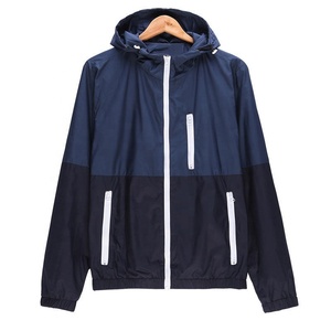 Men's Waterproof Windbreaker <b>Jacket</b> for Running & Hiking Custom Labels <b>Packable</b> Rain Thin Long Winter Coat with Hood - Product Image 3