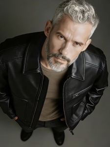 Bomber Jacket Made Genuine Sheep Skin Cargo Style Pockets Stand High Quality Aviation Hooded Garment Dyed Windproof Men - Product Image 3