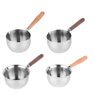 Gran oferta, cacerola de cocina de 11cm, <span class=keywords><strong>sartenes</strong></span> de acero inoxidable de inducción, base, mango, tapa de sartén para salsa, olla para leche - Product Image 2