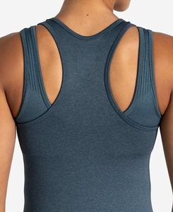 He She Wears Débardeur long tissé pour femme, couleur unie, col rond, séchage rapide, respirant, sportif et décontracté - Product Image 6