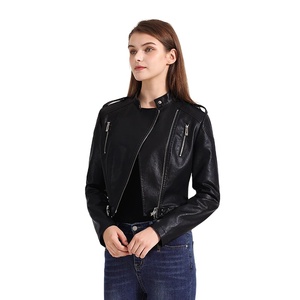Chaqueta de satén de alta calidad para mujer 100% Cow Hide Top High Original 100% poliéster relleno estilo bicicleta camuflaje bordado - Product Image 1