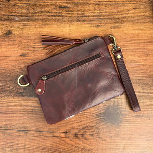 Bolso Bandolera Pequeño de Cuero Vacuno de Alta Calidad para Mujer 2024, Bolso de Mano con Estampado Floral, Cierre de Cremallera, Estampado de Nailon, Regalo - Product Image 5