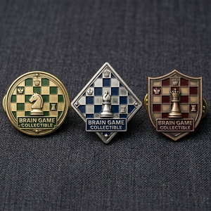 School Chess Club Pin Badge | Bulk Custom Logo Lapel Pin | Youth Tournament Award Zinc Enamel | Low MOQ Student Recognition Pin - Product Image 4