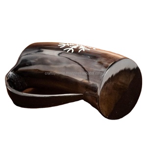 Vente chaude Fait À La Main Naturel Buffle Bière Viking Corne Tasse Craftsy Home Style Animal Poli Technique Directe De L'Inde - Product Image 2