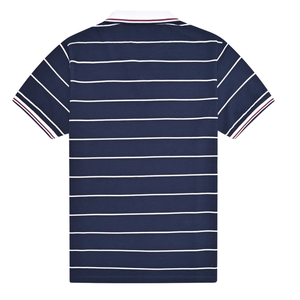 Mens Striped Jersey for Shirt Short Sleeve Casual Breathable Soft Lightweight <b>Classic</b> Collar Summer Smart Quick Dry Cotton Top - Product Image 2