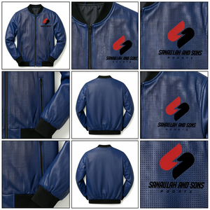 Fashion <b>Men</b>’s Red <b>Jacket</b> Custom Logo PU <b>Leather</b> Lightweight Zipper Casual Wear - Product Image 3