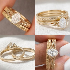 Bague de luxe pour femme en or et argent, avec moissanite ovale et ronde de 1,50 carats, pierre de couleur CVD, CZ certifiée EGL, VVS2 D VS1, bijoux fins - Product Image 3