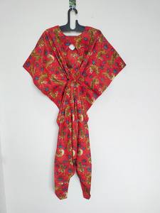 Vestido Kaftán de Algodón con Estampado de Tigre Hecho a Mano, Ropa de Playa India, Atuendo Bohemio para Festivales - Product Image 3