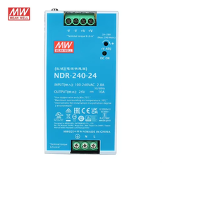 Fuente de Alimentación Mean Well NDR 240 24 24V 10A 240W para Riel DIN, SMPS para Paneles de Automatización Industrial y Sistemas de Control - Product Image 1
