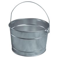 Seau en fer galvanisé au design vintage tendance avec poignée pour la décoration et le rangement de jardin et de maison, taille et forme personnalisées