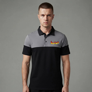 Camisa de Hombre de Primera Calidad, 100% Algodón, con Logotipo Bordado Personalizado, Tejido Sólido, Cómoda, de Secado Rápido, Estilo Casual de Dos Tonos - Product Image 1