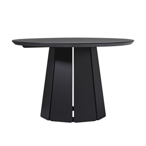 Black Metal Round Pedestal <b>Dining</b> <b>Table</b> | Eco-friendly & Durable Modern Design Wholesale - Product Image 1