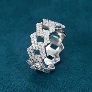 Beautiful Cross <b>Ring</b> with Lab Grown Diamond and Moissanite Rose Gold Plated Jewelry for Special Occasions - Product Image 2