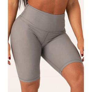 Personalizado de alta calidad caliente de verano esperar equipado con bolsillo de compresión tejer 20% spandex 80% poliéster yoga biker shorts mujeres - Product Image 2