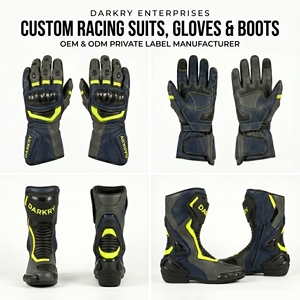 Traje de Cuero Personalizado para Motociclismo de Competición, OEM, Piel de Vacuno, Equipo de Protección Perforado para Días de Pista, Fabricante Mayorista - Product Image 5