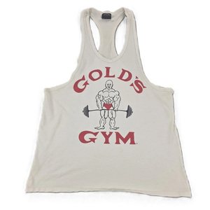 Débardeur de sport Gold's Gym pour homme, en coton, dos nageur, dos en Y, sans manches, avec logo imprimé sur le devant, pour entraînement et musculation, vente en gros - Product Image 5