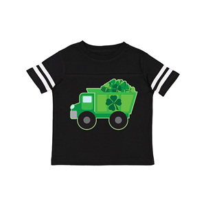 Camiseta de manga corta para niños con estampado de camión Clover, cuello redondo informal, diseño de dibujos animados, de Bangladesh Apparels - Product Image 1
