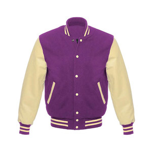 Street Spring Autumn University Unisex Outdoor Wool Jacket Varsity Jacket for <b>Men</b> - Product Image 4