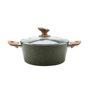 Casserole en aluminium de luxe avec couvercle, antiadhésive, grande capacité, pour soupes et ragoûts, compatible induction. - Product Image 4