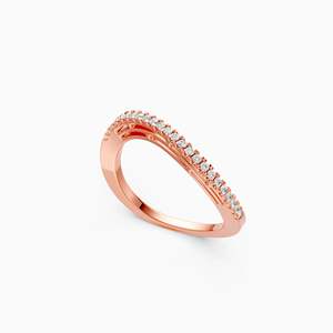 Bague en or rose 9 carats avec diamant de laboratoire certifié IGI, coupe brillante, classique, unisexe, bijoux de fiançailles, JEWELLERY PLANET IFJR-540 - Product Image 3