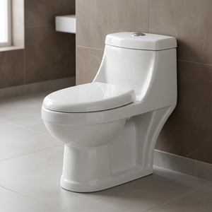 Premium Siphonic One Piece Ceramic Toilet With UF Seat Cover For Modern Architectural Residential Projects - Product Image 4
