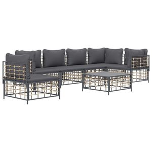 Conjunto de Muebles de Jardín Color Antracita, Sofás de Jardín Elegantes para Entretenimiento al Aire Libre - Product Image 3