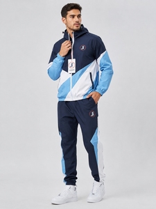 Conjunto Deportivo Cortavientos para Hombre, Chaqueta Informal a la Moda, Pantalones Jogger, Ropa Deportiva de Dos Piezas, Ropa de Viaje Ligera y Transpirable - Product Image 1