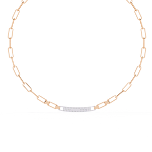 Pendentif barre en or jaune 14 carats avec diamant brillant de laboratoire certifié IGI, style trombone, collier en diamant synthétique - Product Image 5