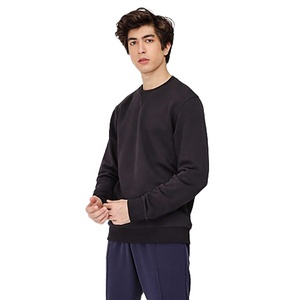 Sweat-shirts à col rond pour homme en molleton 100% coton, personnalisables OEM, pour l'hiver, séchage rapide, coupe-vent, écologiques, respirants, tricot uni - Product Image 5