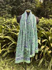 Pareo de Playa de Algodón con Estampado Artesanal Indio, Sarong de Playa de Tela Suave de Voile, Pareo de Verano, Regalo para Ella - Product Image 3