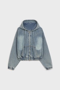 เสื้อฮู้ดเดนิมคุณภาพพรีเมียมสำหรับผู้ชายพร้อมกระเป๋าจิงโจ้ - Product Image 3