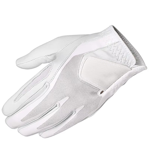 Gant de golf DARIB IMPEX pour droitier, en tissu blanc, coupe-vent, antidérapant, fermeture auto-agrippante, pour homme, gaufré - Product Image 3