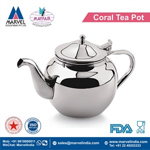 Stainless Steel Teapot With Lid And Curved Spout Mirror Finish Minimalist Design Water <b>Pot</b> Kettle - Product Image 3
