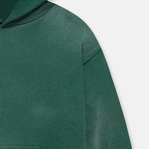 Sweat à capuche vert délavé pour homme 2026, coupe classique, en coton French Terry, décontracté, pour l'automne, avec poches, en vente en ligne - Product Image 5