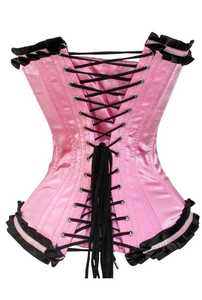 OEM ODM <b>Gothic</b> Lace Silk Wedding Waist Trainer Front Busk Bustier Canvas Woven Breathable Custom Colors Stain <b>Corset</b> Medium - Product Image 3