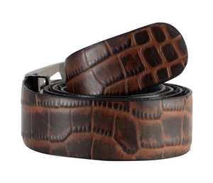 Black Automatic Buckle Leather <b>Belt</b> Slide Fastener Smooth Men Plain Sash Straps Business PU Leather <b>Belts</b> - Product Image 3