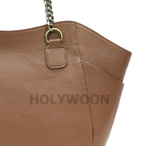 Sac en cuir pour femme de haute qualité personnalisé, sac en cuir véritable imperméable avec deux poignées - Product Image 6