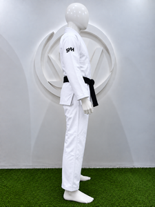 Uniforme de Karate Blanco 2026, 100% Algodón, Unisex para Adultos, Corte Regular, con Cinturón Negro para Entrenamiento y Competencia - Product Image 3