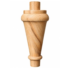 Support de rangement pour couverts en bois, forme conique, coupe transversale, 1 pièce, hauteur 6 pouces, finition bois naturel, base en métal noir, design incliné, fixation par vis - Product Image 4