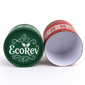 EcoRev Biodegradable Eco-Friendly Custom Wholesale Cardboard Round Paper Tube Perfume Box <b>Packaging</b> - Product Image 3
