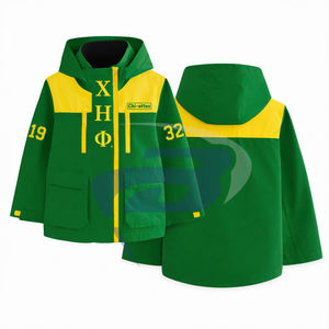 Chaqueta Cortavientos Premium de la Hermandad Chi Eta Phi CEPhi, Chaqueta Cortavientos con Capucha de Alta Calidad, Chaqueta Deportiva Plegable - Product Image 1