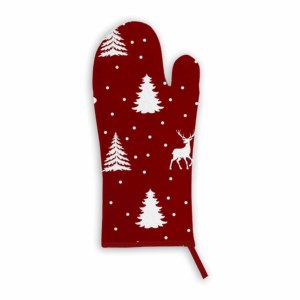 New Christmas Collection <b>Red</b> Color Oven Mitt printed Design 100% OEM Promotional Oven Mitts for Christmas.. - Product Image 2